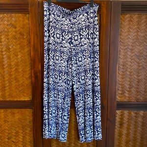 RALPH LAUREN, LAUREN - Blue/white Ikat 1X NWOT